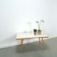 Coffee table vintage with white grey formica top