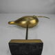 Old statuette bird brass deco vintage brass bird statue curlew
