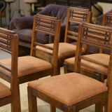 Set of 6 brutalist chairs from the 1950s.