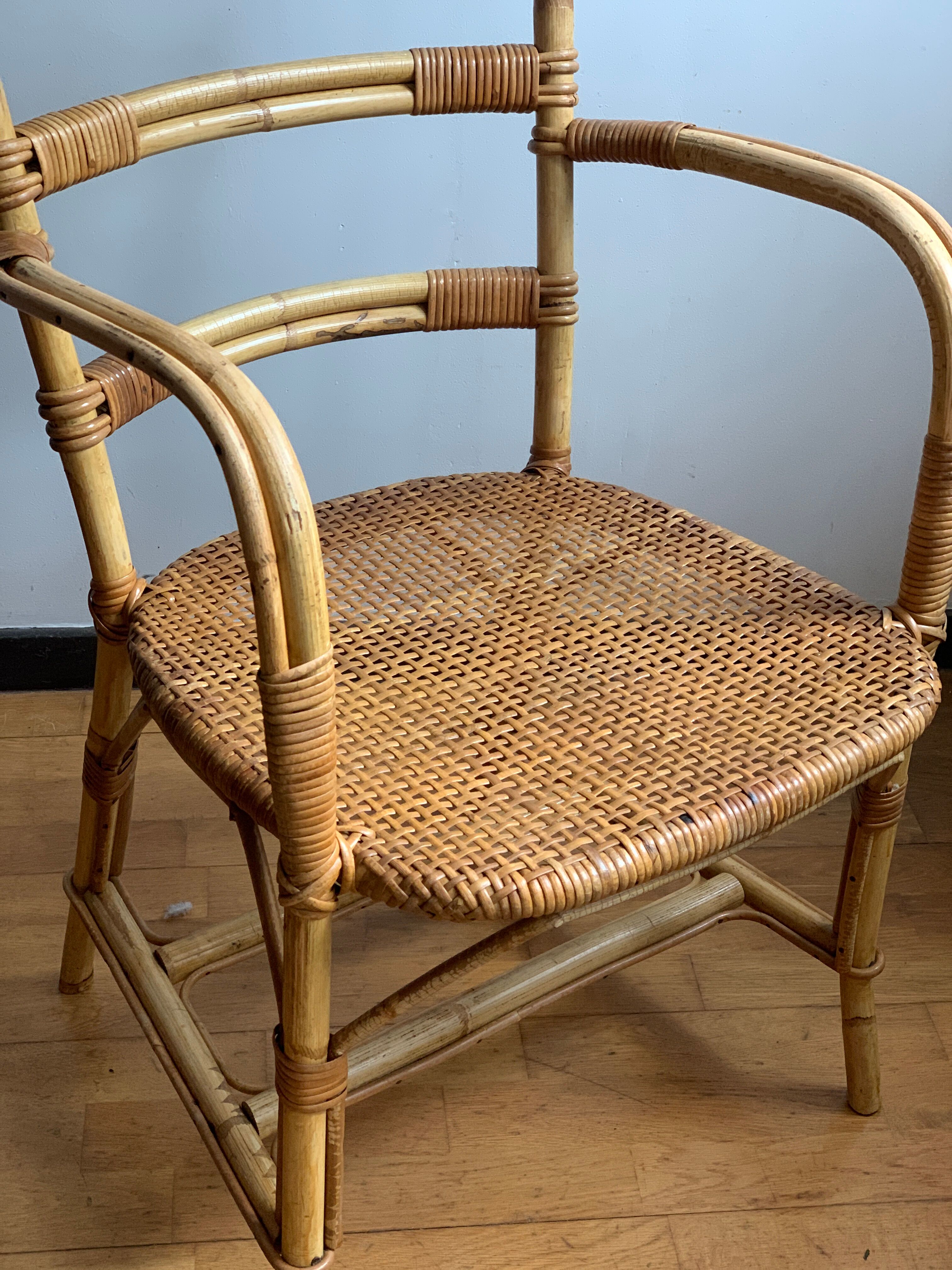 Rattan armchair