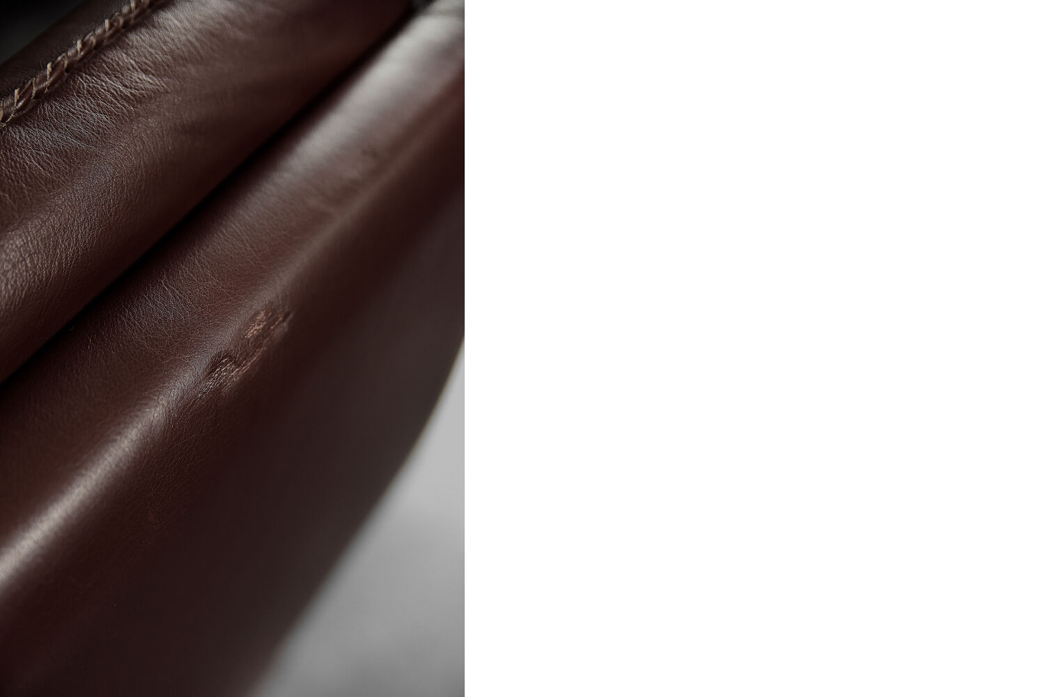 Vintage Mid-Century Scandinavian Modern Brown Leather Executive Swivel Chair & Ottoman, 1970s