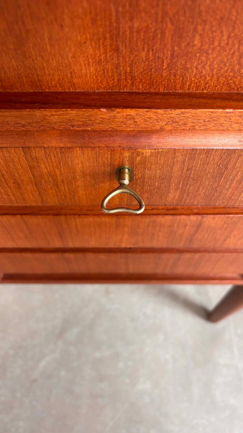 Vintage Danish free standing desk teak