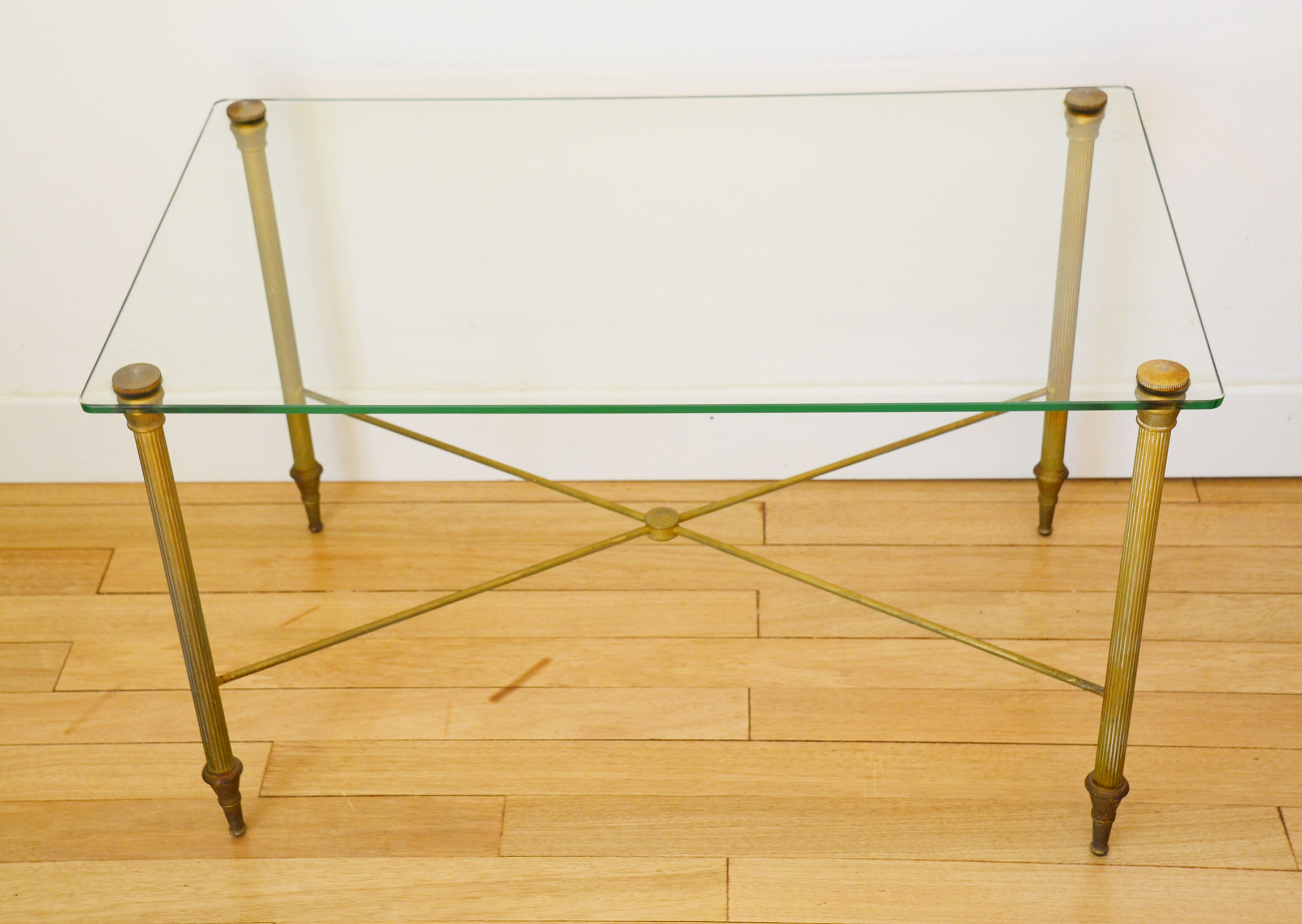 Gold metal coffee table 60s