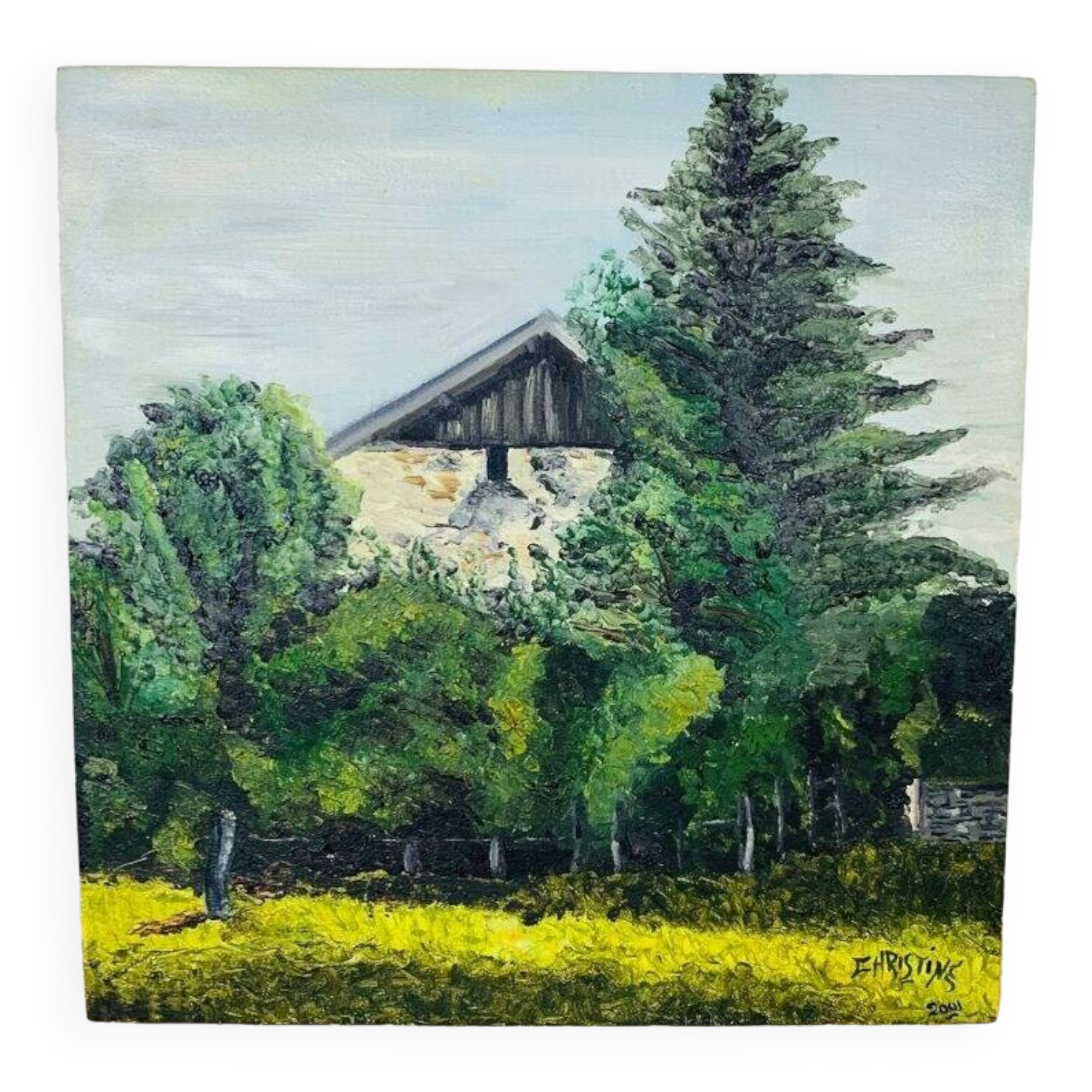 Farm landscape painting