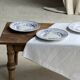 Set of 5 flat plates in earthenware with a lavender floral design H2 D22
