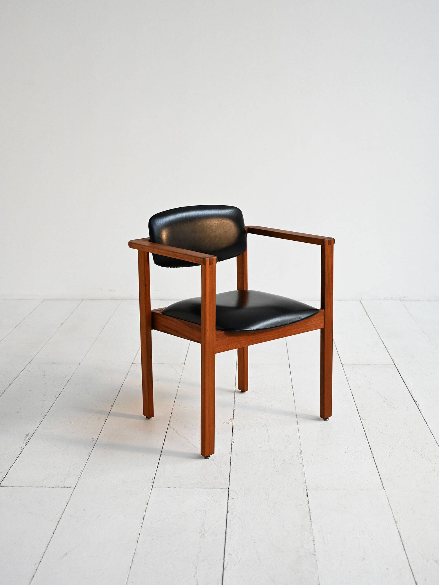 Teak and leather chair, Denmark 1960s