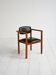 Chaise en teck et cuir, Danemark années 1960