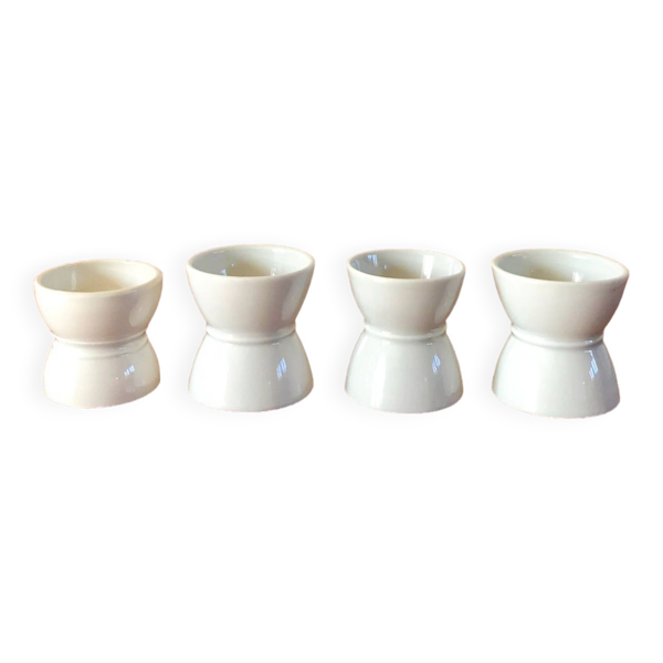 lot de 4 coquetiers diabolo en faïence début XXème