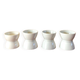 set of 4 earthenware diabolo egg cups early 20th century