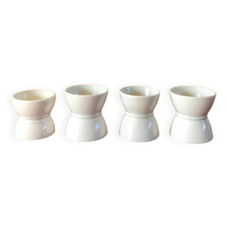 lot de 4 coquetiers diabolo en faïence début XXème