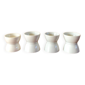 set of 4 earthenware diabolo egg cups early 20th century