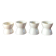 set of 4 earthenware diabolo egg cups early 20th century