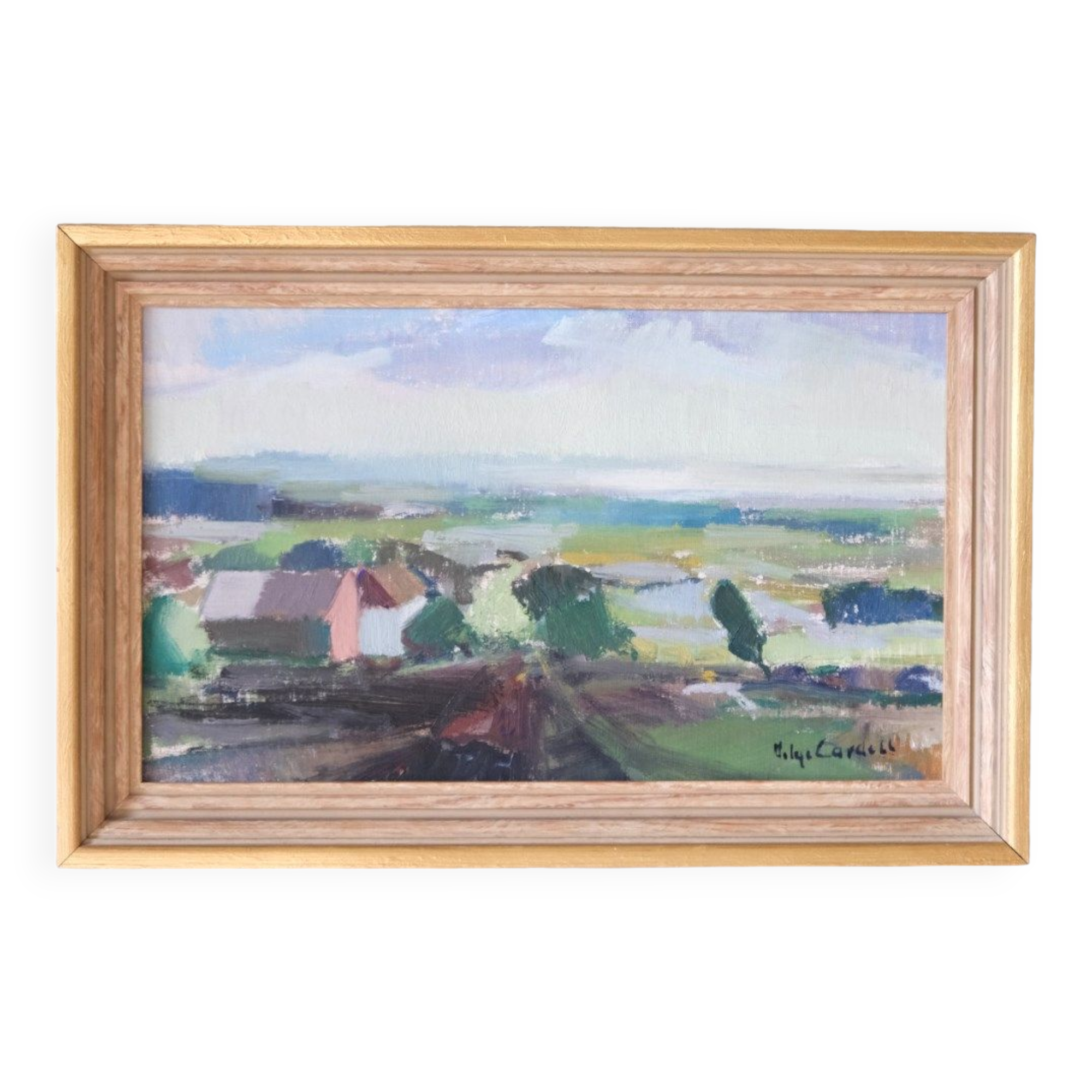 Helge Cardell, Swedish Modern Painting, 1960s, Oil on Canvas, Framed