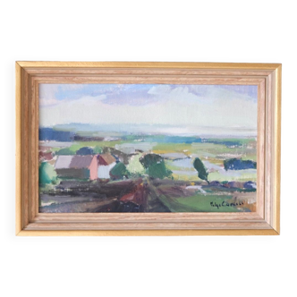 Helge Cardell, Swedish Modern Painting, 1960s, Oil on Canvas, Framed