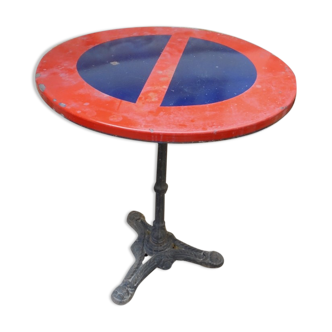 Table bistrot panneau de signalisation