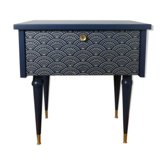 Bedside 60s blue night