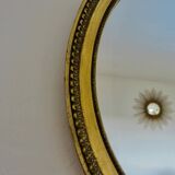Louis Philippe oval gold wall mirror, 1950s