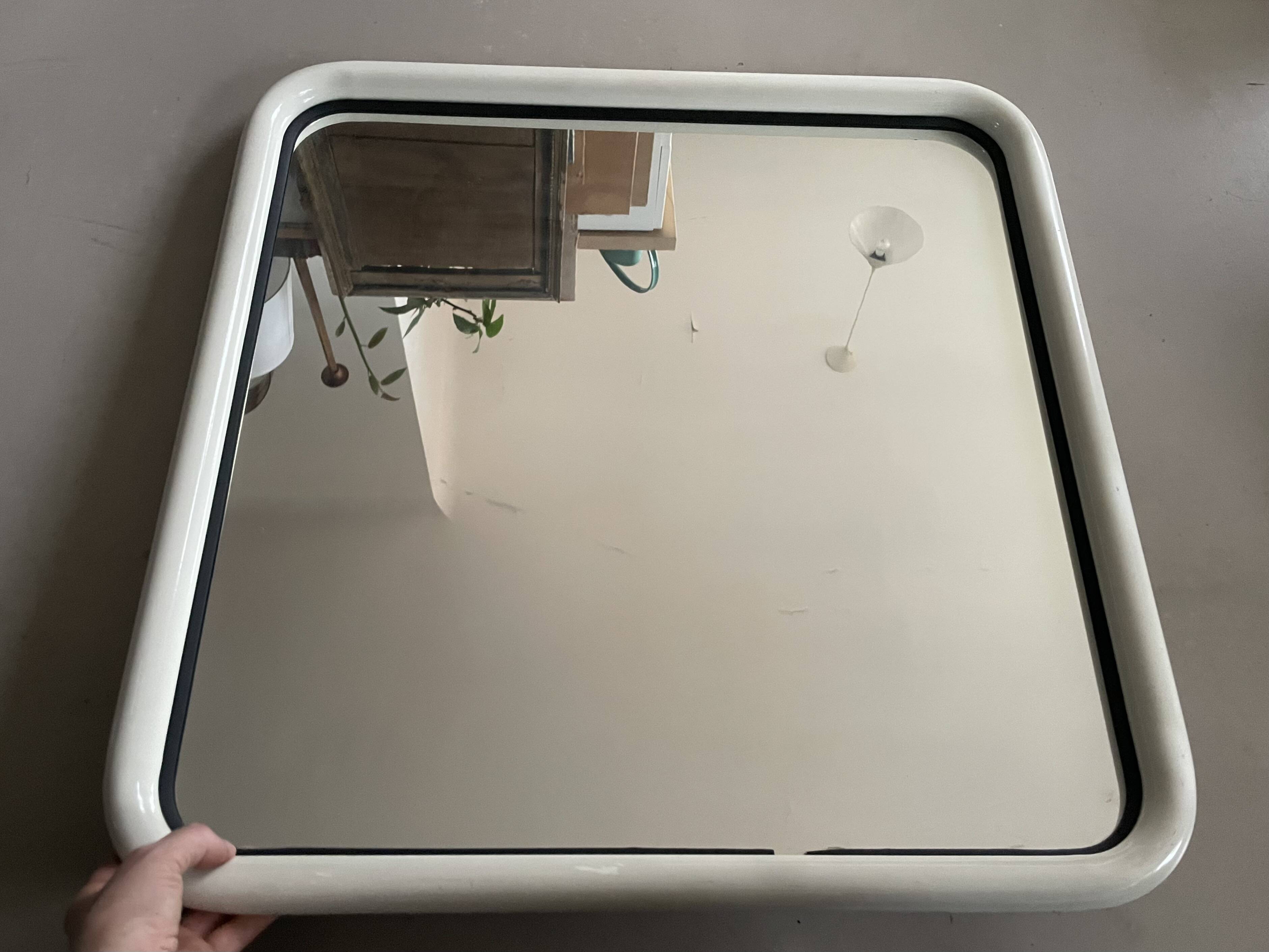 Vintage metal tube mirror 60x60cm