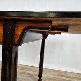 Table à manger extensible de style scandinave en noyer et ébène