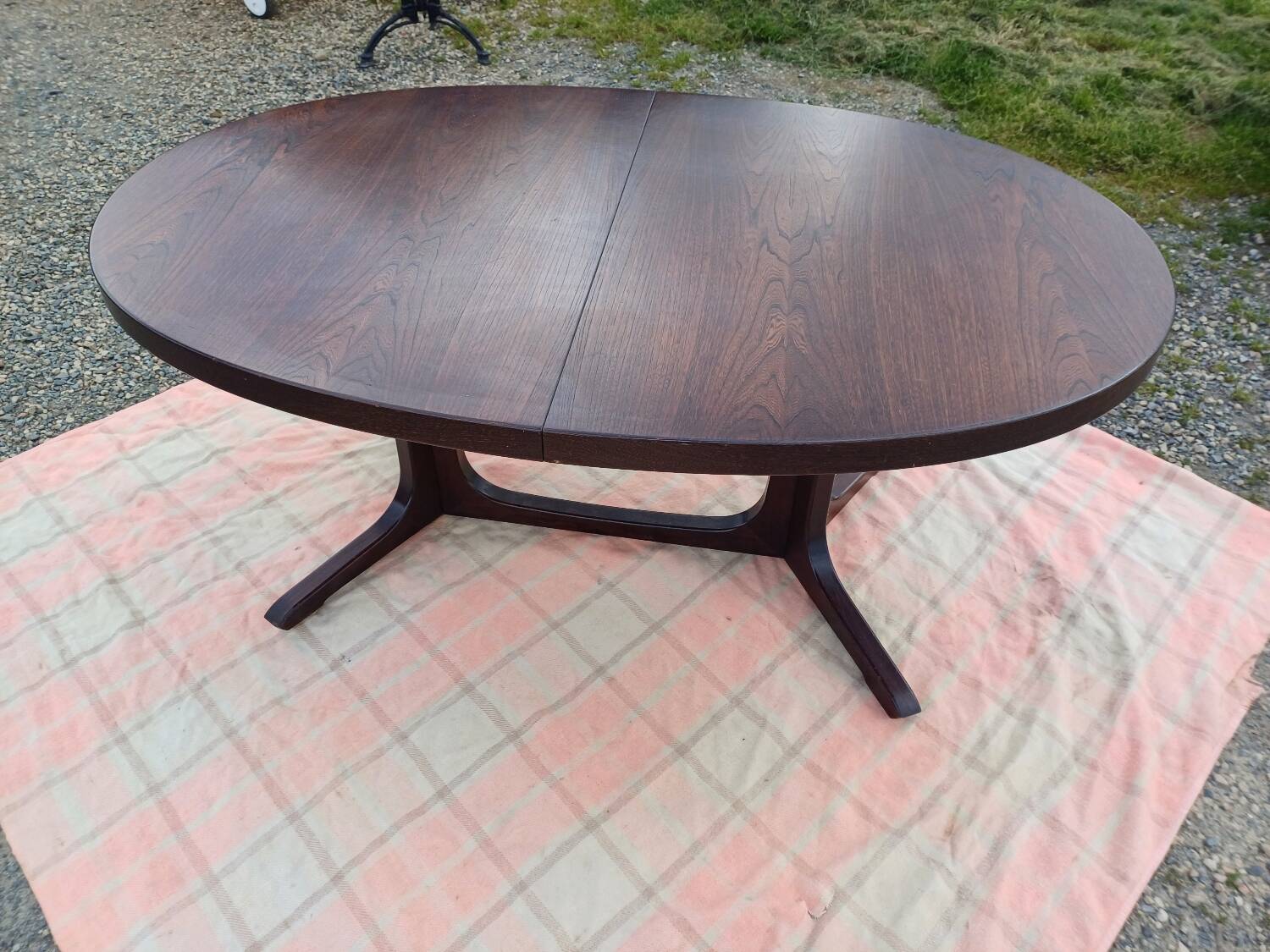Vintage Scandinavian oval table 1960