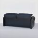 MARALUNGA sofa black leather. Vico Magistretti for Cassina