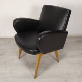 Vintage armchair skaï black