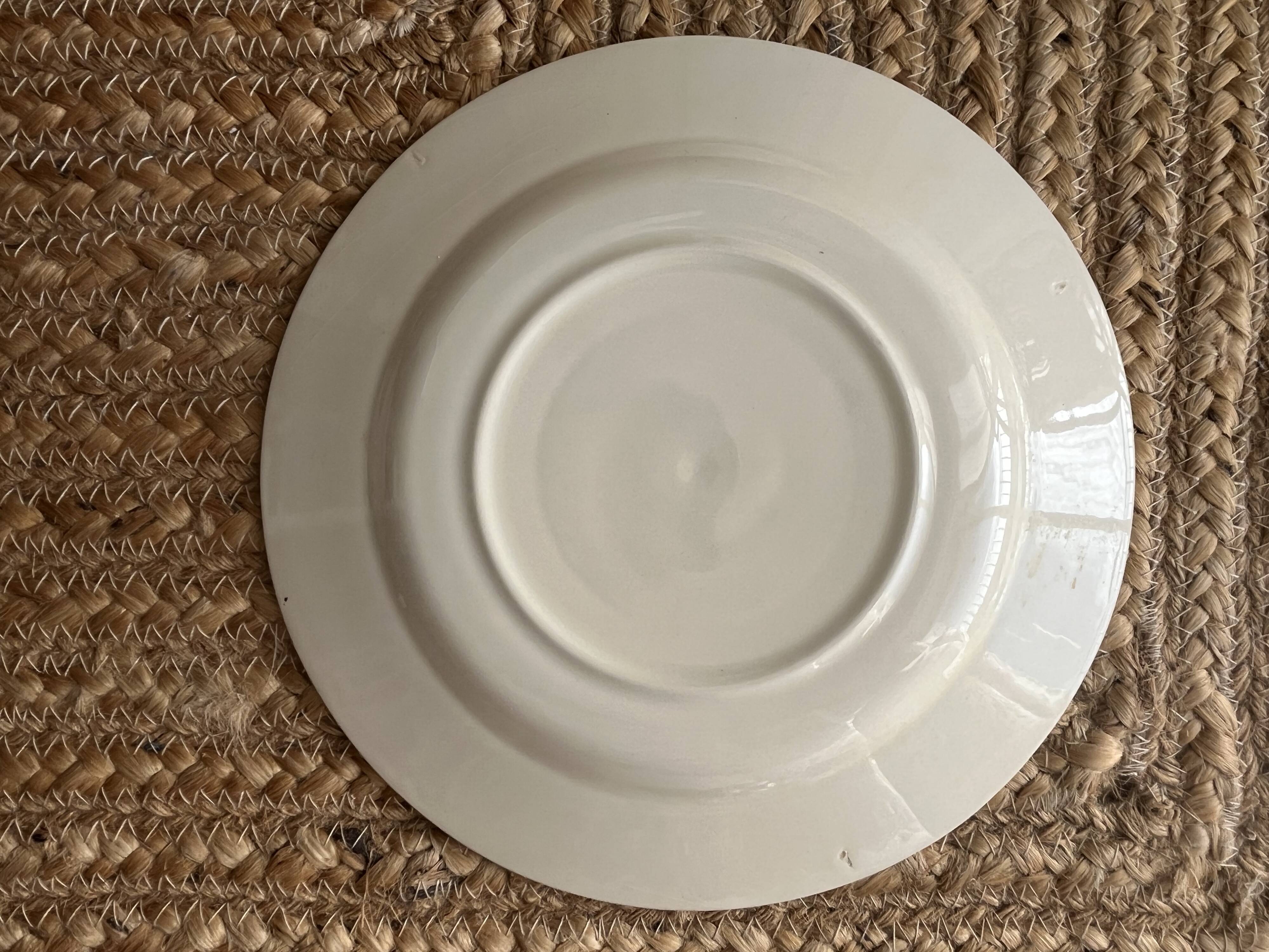 6 assiettes plates Digoin Sarreguemines années 40