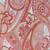 Set of 2 ceramic bedside lamps with paisley pattern shade.