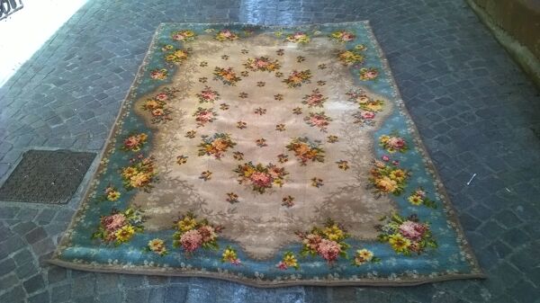Tapis fleuri vintage 162x237cm