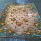 Tapis fleuri vintage 162x237cm