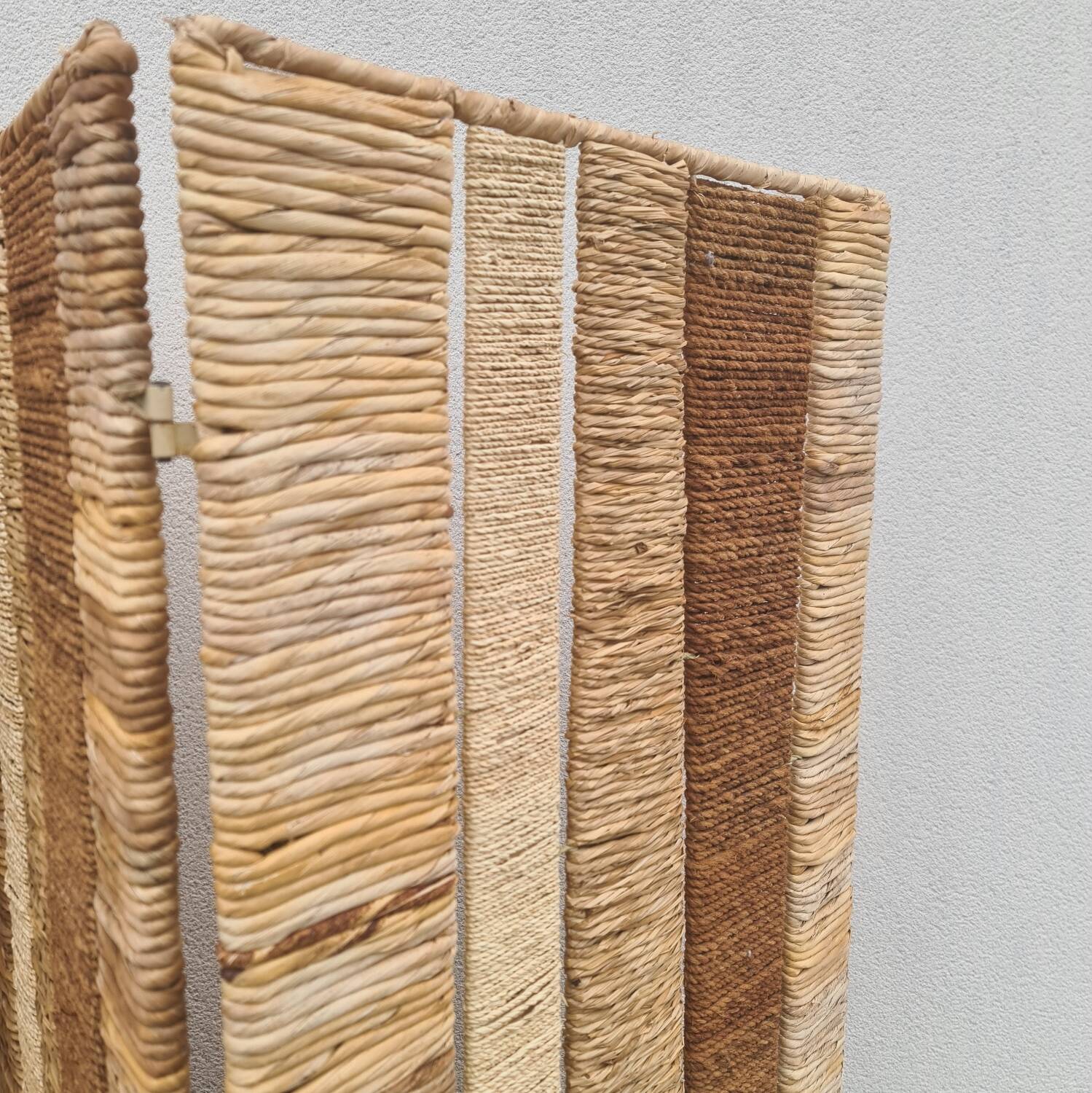 Vintage Ikea Rattan Rope Straw Screen by "Siegga Hemis"