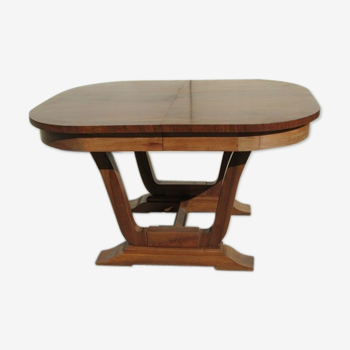 Art Deco oval table, 4 extensions, up to 18 people