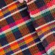 Handwoven vintage accent geometrical rug, colorful wool