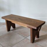 Mini vintage solid oak bench
