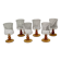 Set of six stemmed glasses stamped France dimensions: height -12cm- diameter 6cm-