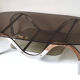 Coffee table chrome metal and smoked glass 70s