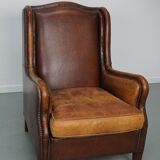 Vintage Dutch Club Chair in Cognac Leather
