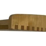 Vintage wooden wall shelve rack bookshelf in pinewood