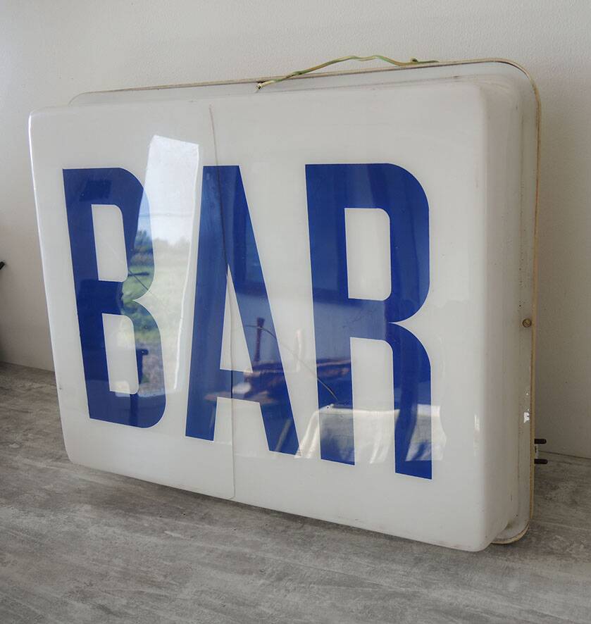 Old bar illuminated sign