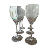 Champagne flutes cristal de bohemia signed veuve clicquot ponsardin