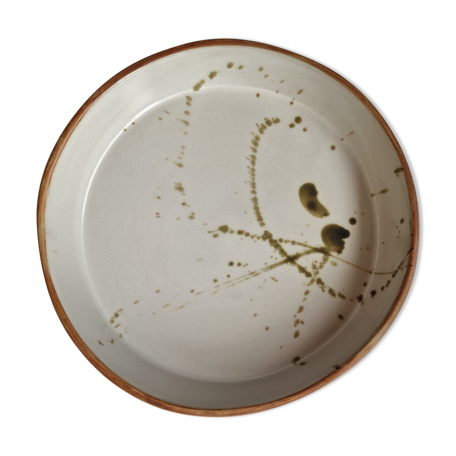 Decorative round dish La Colombe