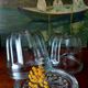 Pair of old fluted glass molds. Kouglof molds / Jam molds