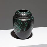 Art deco glazed pottery vase, cab primavera, 1930s