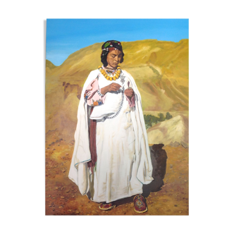 Young berber girl peinting