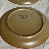 Set of 6 stoneware plates Village France D24