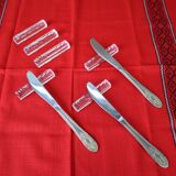 6 knife holders from the vannes le chatel crystal works - france 1765