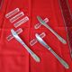 6 knife holders from the vannes le chatel crystal works - france 1765