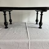 Presentation table of Napoleon III in black lacquered wood, 19th century.