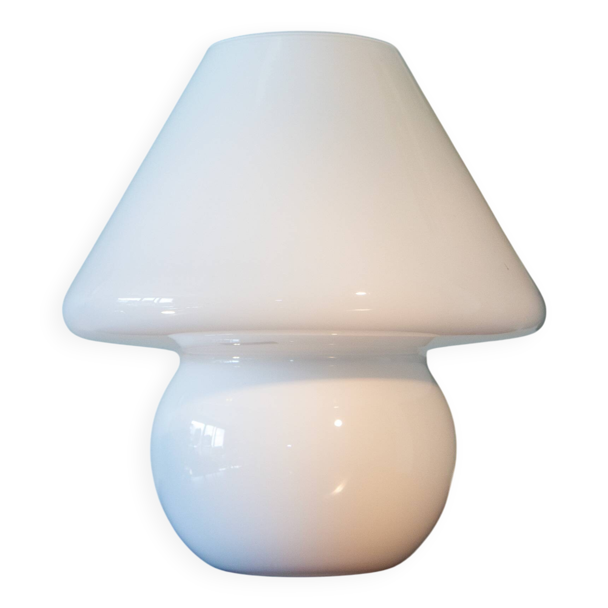 Blown glass mushroom lamp 1970