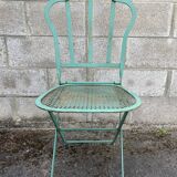 Set of 2 folding garden chairs XIXth